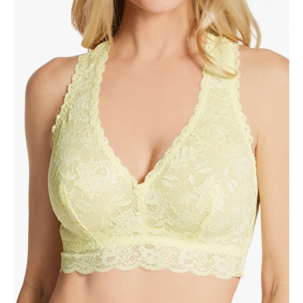 Cosabella Never Say Never Super Curvy Racerback Bralette Yellow Mignonette M